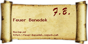 Feuer Benedek névjegykártya