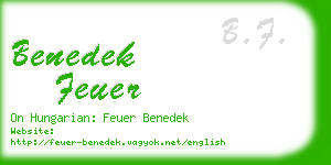 benedek feuer business card